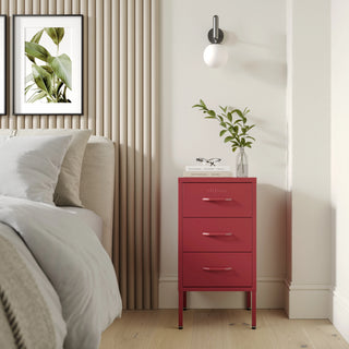 The Richmond - Industrial Style Metal Drawers In Red - Urban Lockers