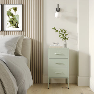 The Richmond - Industrial Style Metal Drawers In Sage - Urban Lockers