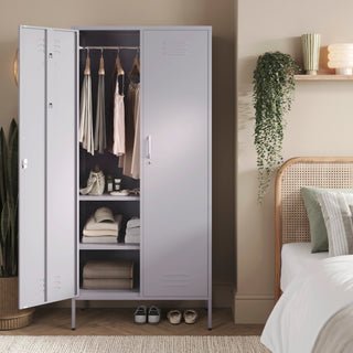 The Chelsea - Tall Double Door Storage Locker In Lilac - Urban Lockers