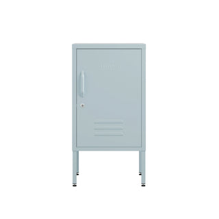 The camden metal bedside storage locker in sky blue