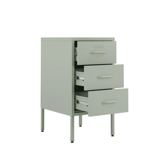 The Richmond - Industrial Style Metal Drawers In Sage - Urban Lockers