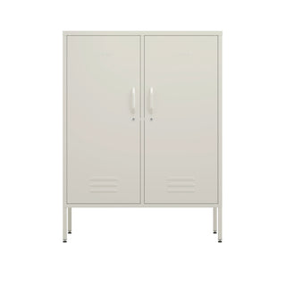 The Fulham metal storage locker in vanilla white