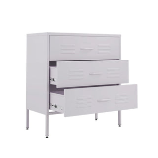 The Lambeth - Industrial Style Metal Drawers In Lilac - Urban Lockers