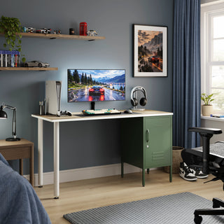 The Camden Children/Teenage Desk with Forest Locker - Oak Desktop - Urban Lockers
