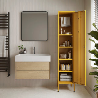 The Bexley - Tall Single Door Storage Locker In Mustard - Urban Lockers
