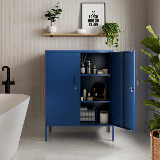 The Fulham - Home Style Storage Locker In Navy Blue - Urban Lockers