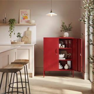 The Fulham - Home Style Storage Locker In Red - Urban Lockers